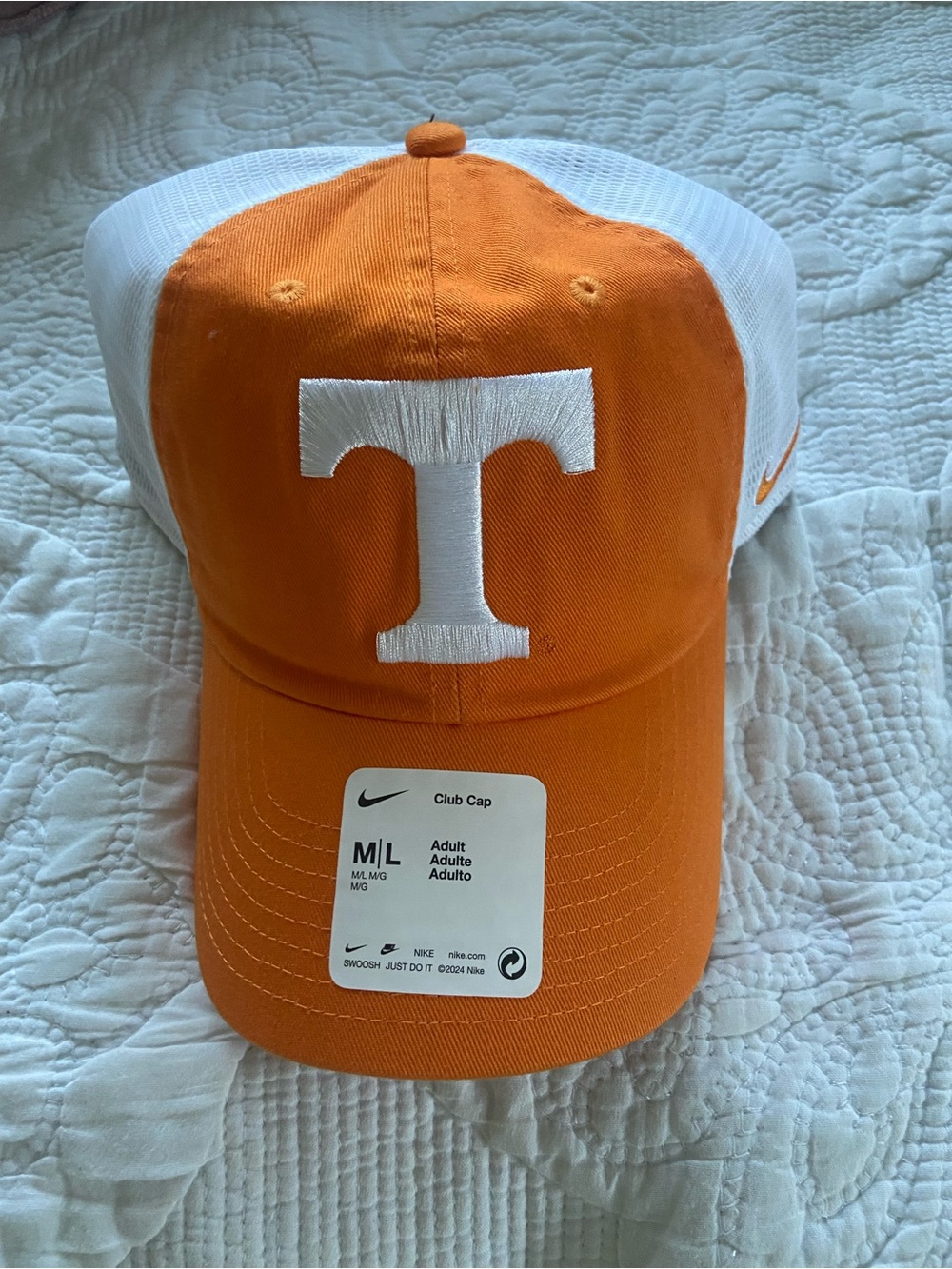 Nike Orange and White Club Cap with 'T' Logo for all you Tennessee volunteer fan